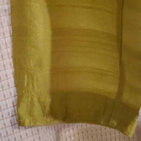 CHICO'S WOMAN LIME BUTTON FRONT SHIRT 3 - Picture 3 of 6